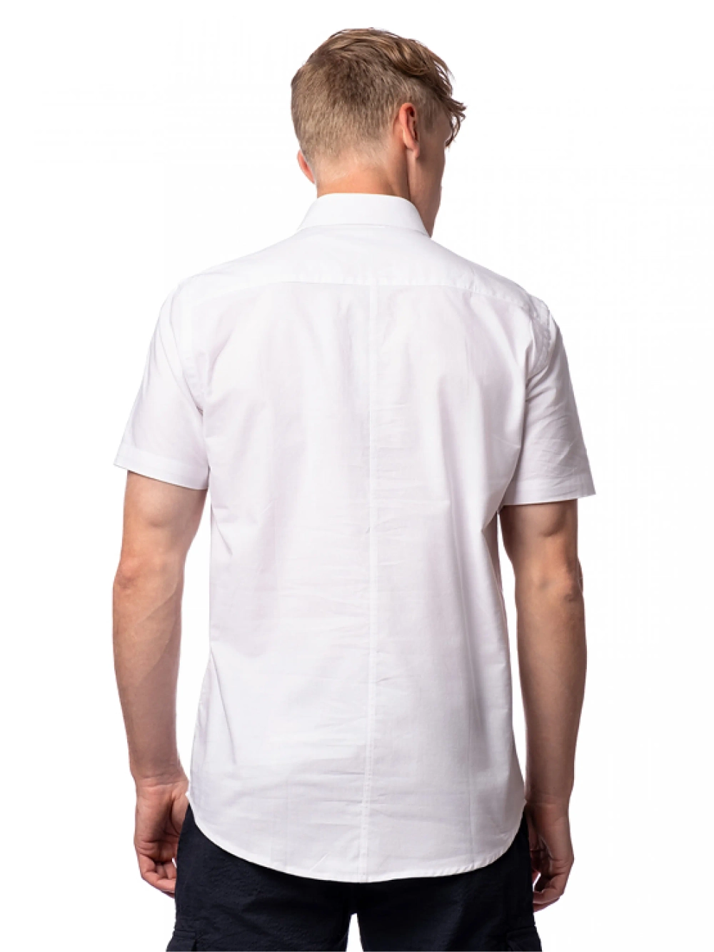 Рубашка муж. AERONAUTICA 1243 белый кор. рукав