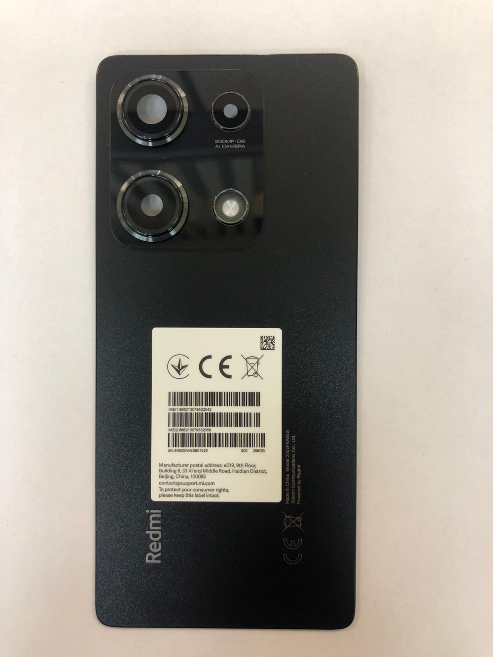 Задняя крышка для Xiaomi Redmi Not 14S Оригинал