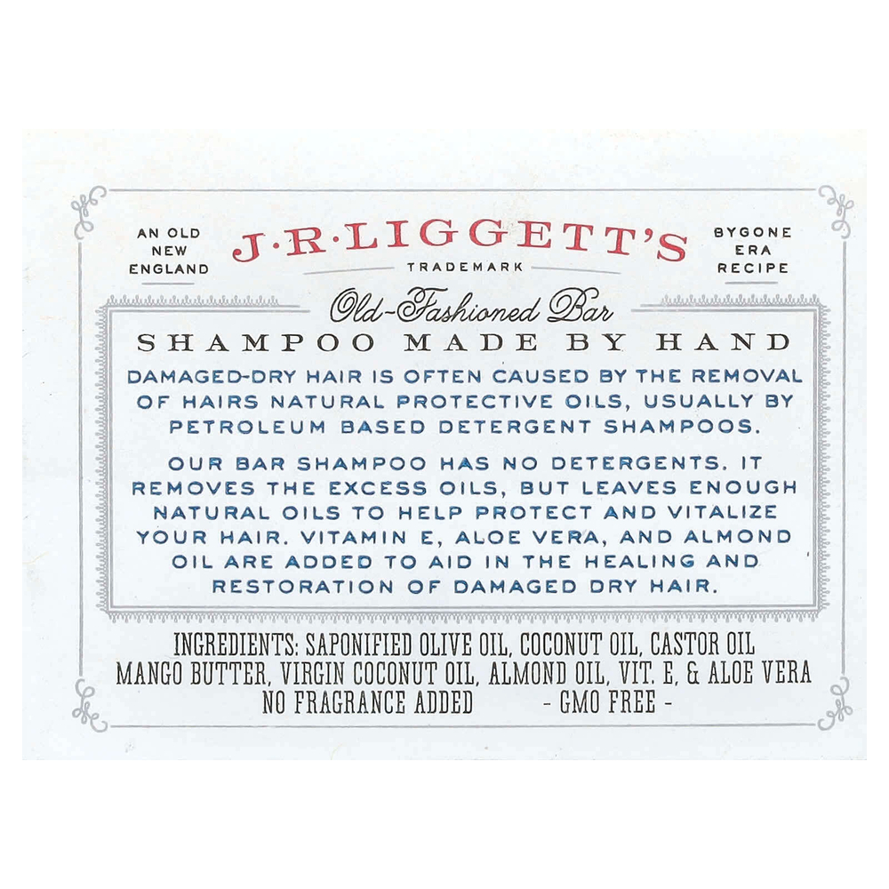J.R. Liggett's, Old-Fashioned Shampoo Bar, увлажняющая формула, 99 г (3,5 унции)