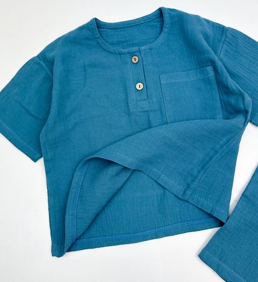 Комплект муслиновый, Индиго