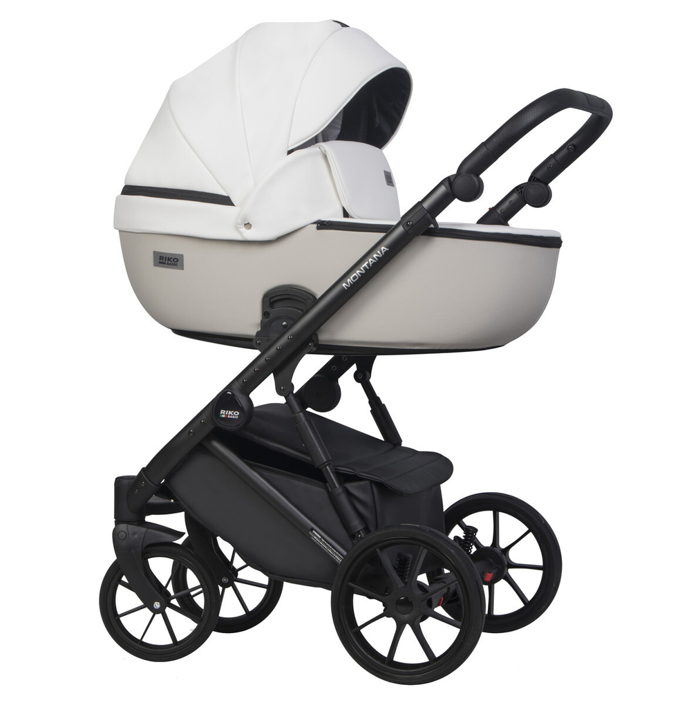 Детская коляска Riko Basic Montana Ecco 2 в 1 32 White-Light Silver