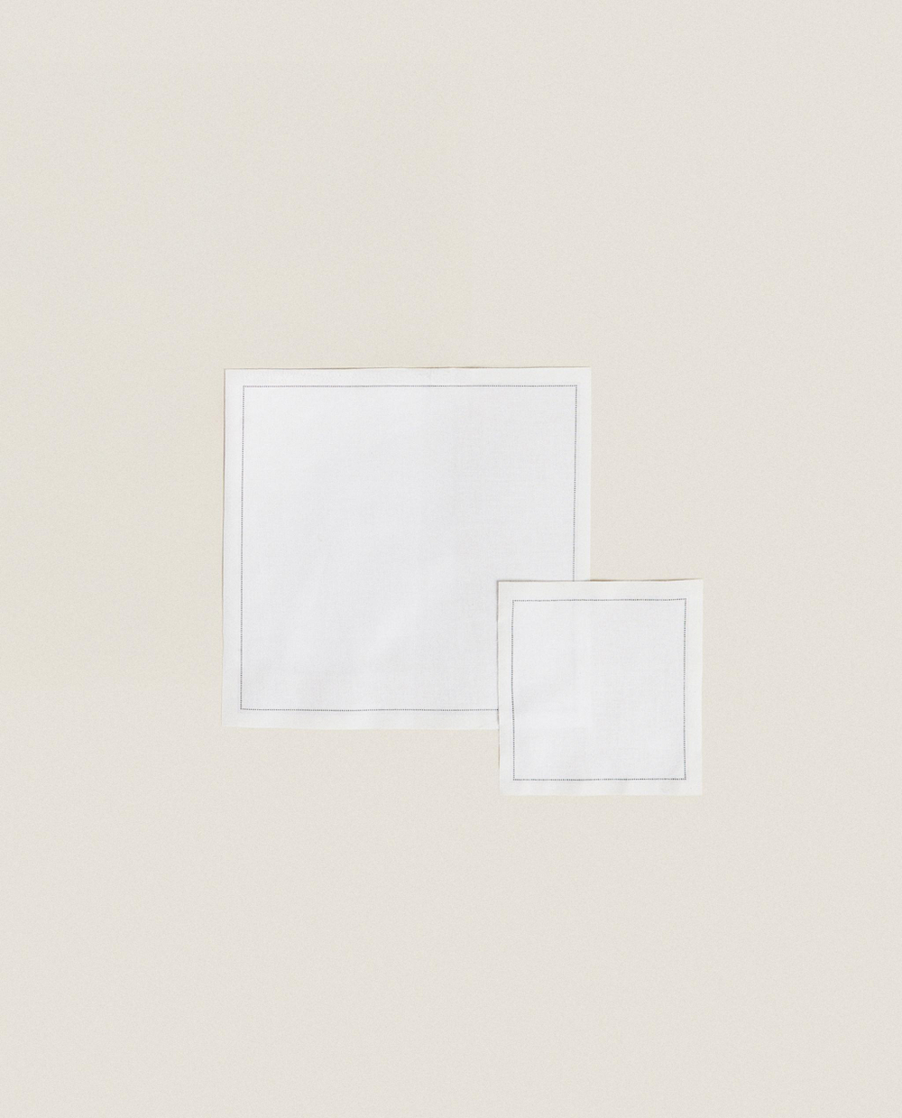 Сервировочные тканевые салфетки Zara Home, белый, 20 шт., 3233/022