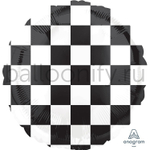 Фольгированная фигура, круг, Шахматная доска S30,18"/46СМ