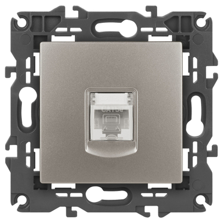 Розетка ЭРА Elegance 14-3107-16 RJ45, титан