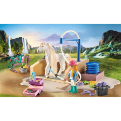 Playmobil - Лошади водопада Изабелла и кобыла-Львица с мойкой для лошадей 71354 / артикул   71354  / GTIN 4008789713544