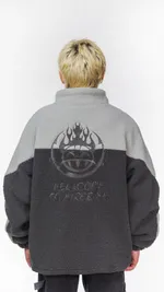 Куртка Ymkashix Furry Big Logo HTF серая/графитовая