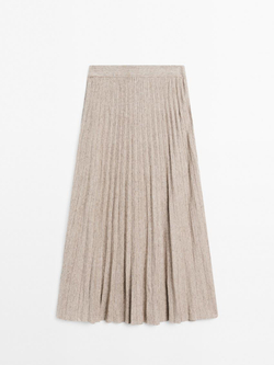 Massimo Dutti Юбка миди, серый