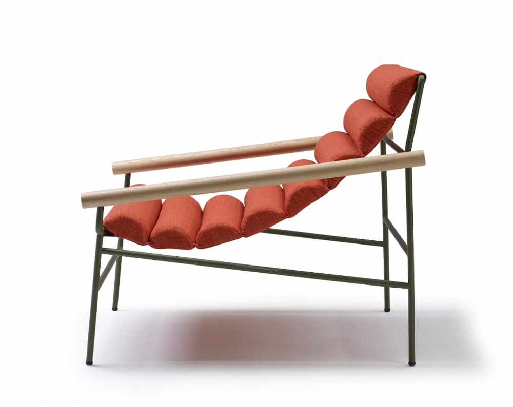 Кресло лаунж металлическое Scab Design Dress Code Fashion Indoor, антрацит, красный