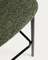 Барный стул Ciselia из темно-зеленого шенилла с ножками из черной стали