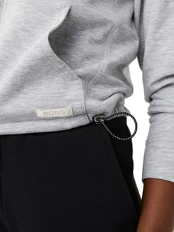 Женская Кофта теннисная Björn Borg Stockholm Soft Hood - light grey melange