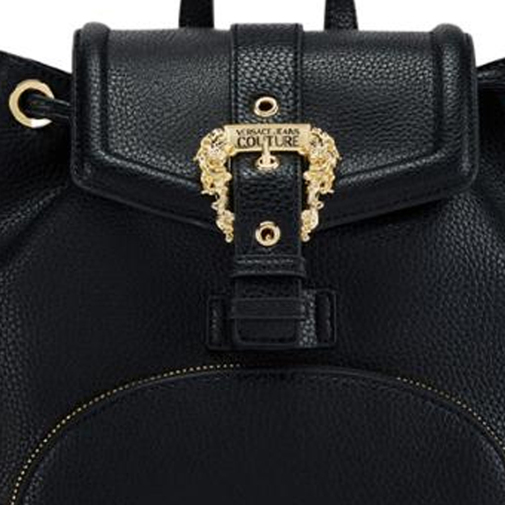 VERSACE JEANS COUTURE Artificial Leather Backpack Large Women"s Black