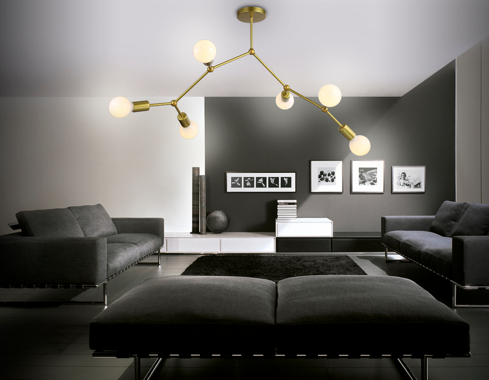 TR8038/6 BS латунь E27*6 max 40W D670*590