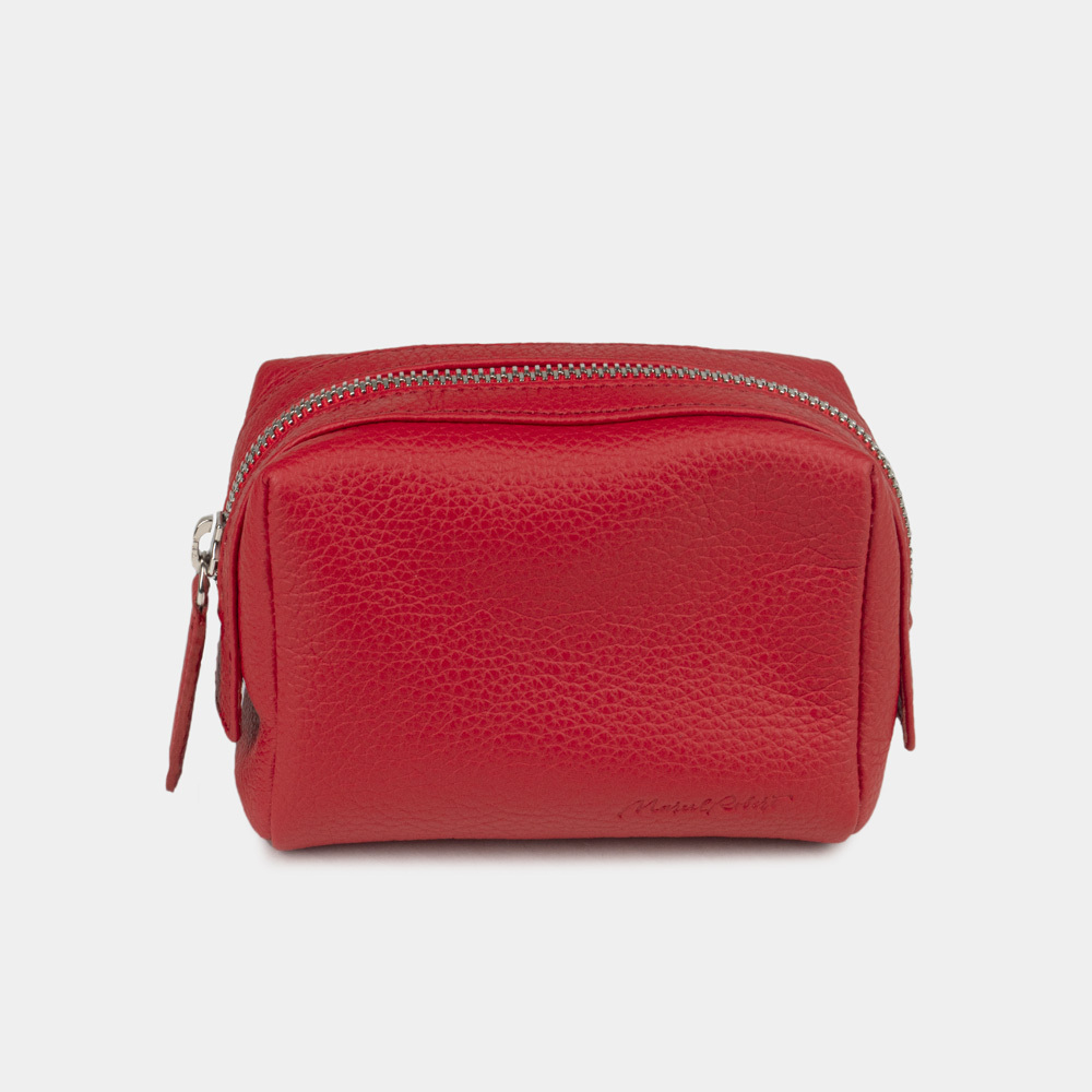 Несессер Mignon из кожи теленка красного цвета