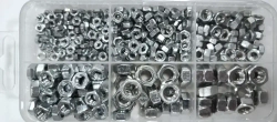 Комплект гайка М3, М4, М5, М6, М8 - 330 шт. в органайзере / гайка шестигранная/набор гаек