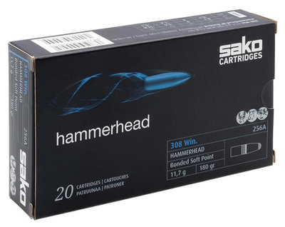 Патрон .308 WIN SAKO Hammerhead 11,7 гр. 180 grn., коробка 20 шт.