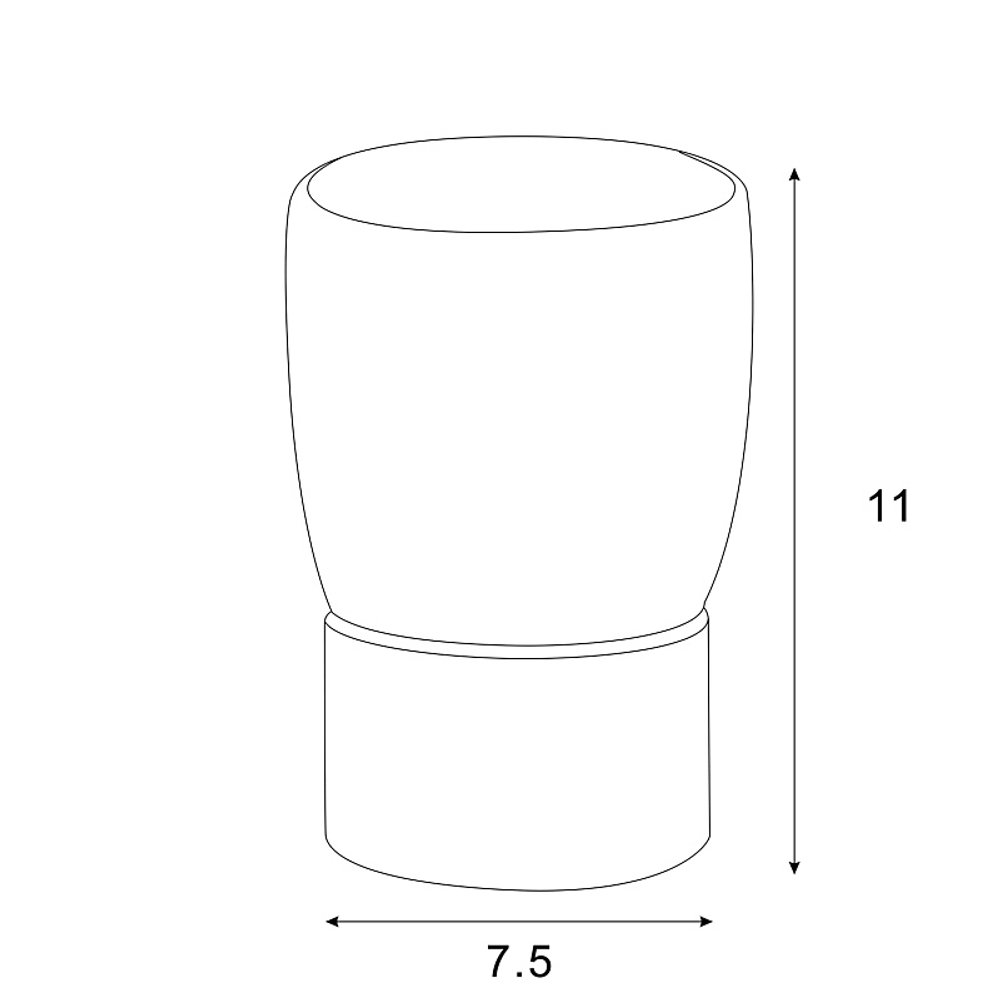 Стакан настольный Azario настольный керамический, хром (AZ-126CH)