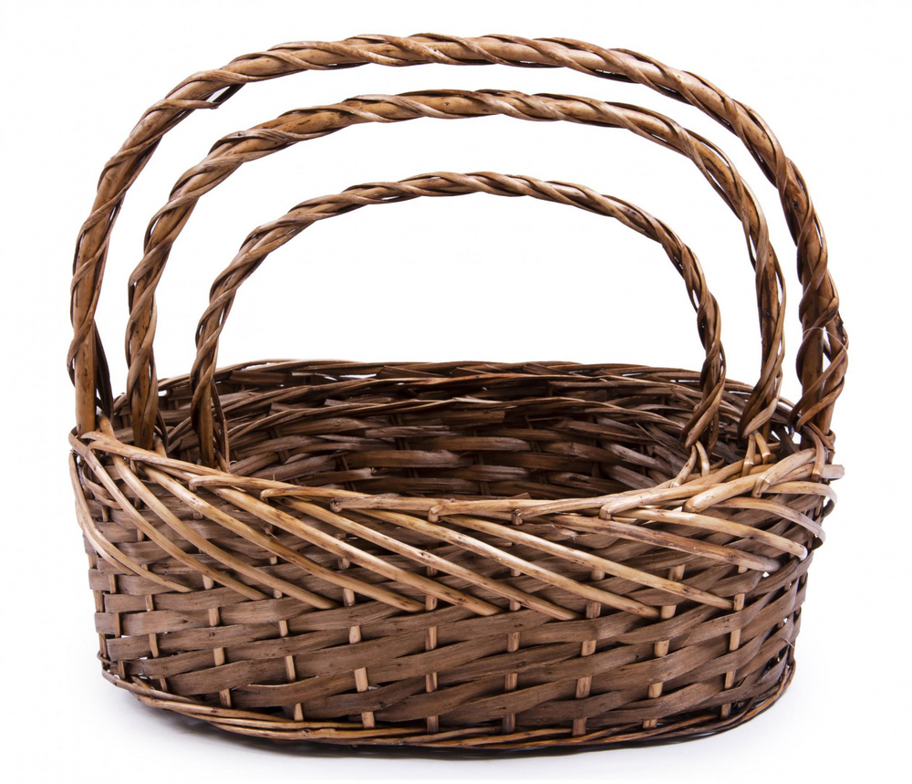 Корзина (Ива) D42/D36/D29 ОВАЛ КОРИЧНЕВЫЙ