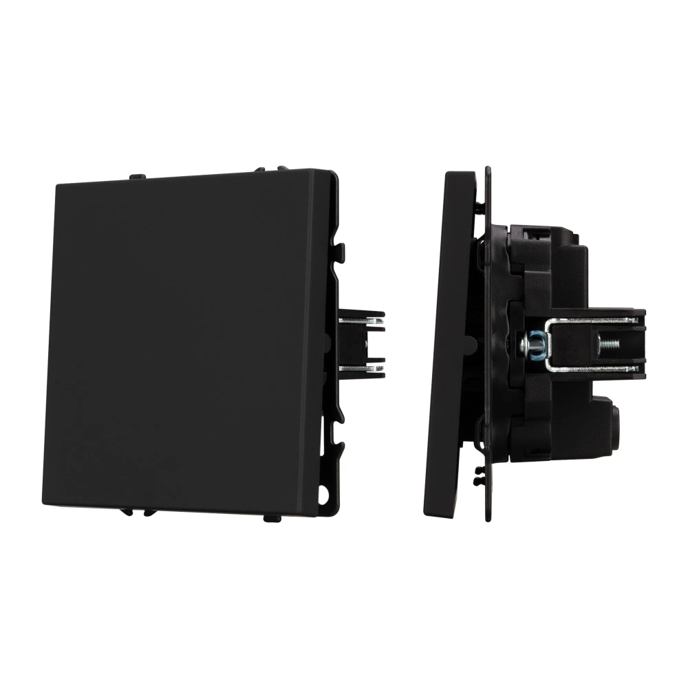 Механизм выключателя одноклавишный перекрёстный SWT-NOBE-MKX1-SFPL-BK (230V, 10A) (Arlight, -) 054249