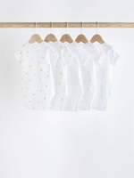 Боди с коротким рукавом для малышей Next K79-881, 5 шт., Белый