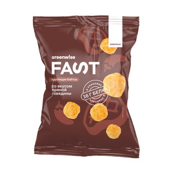 Байтсы Пряная говядина Greenwise FAST, 80 г