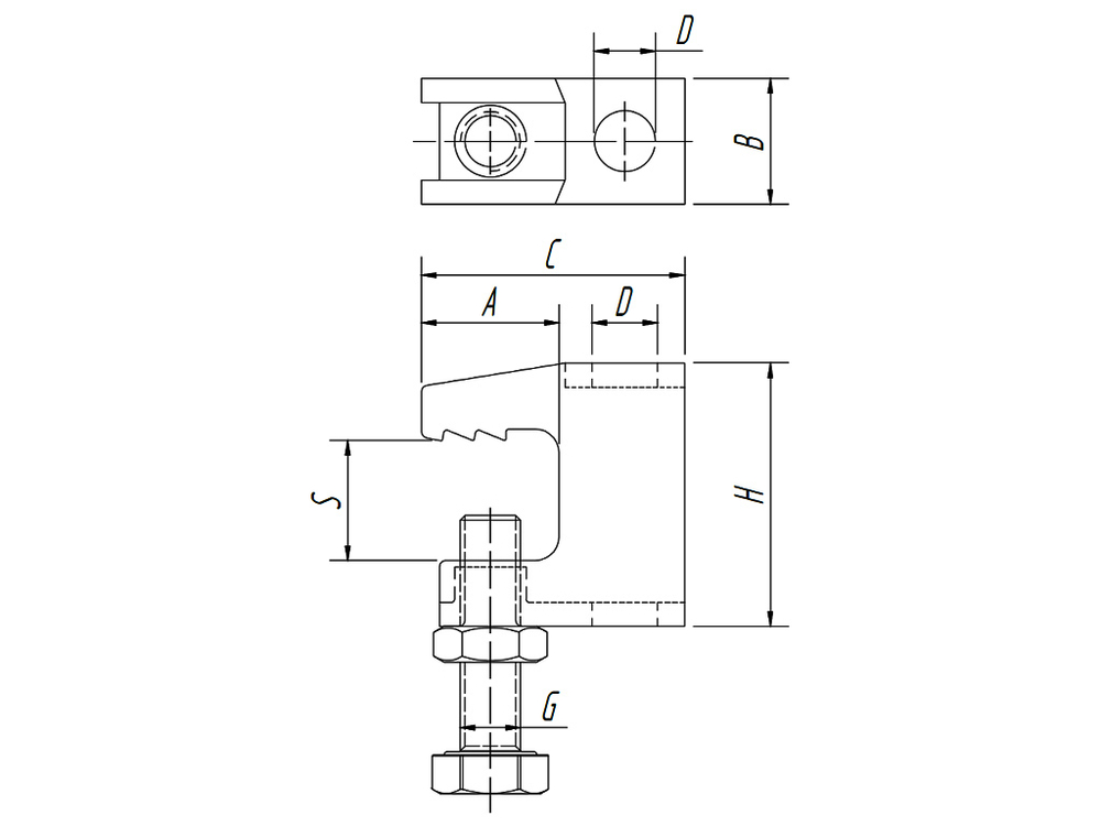 ТМС Струбцина VdS/FM, M10/20мм