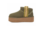 UGG Classic Ultra Mini Braid Platform Burnt Olive