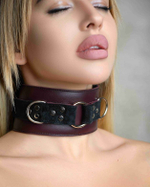 Бордовый ошейник Maroon Collar On The Strap (Цвет: бордовый)
