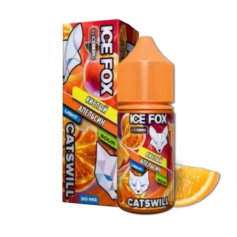 Жидкость ICE FOX & CATSWILL SOUR Salt 2% STRONG 30 ml - КИСЛЫЙ АПЕЛЬСИН
