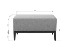 Банкетка Fjord 80 см (бежевый букле, бук под эмалью)