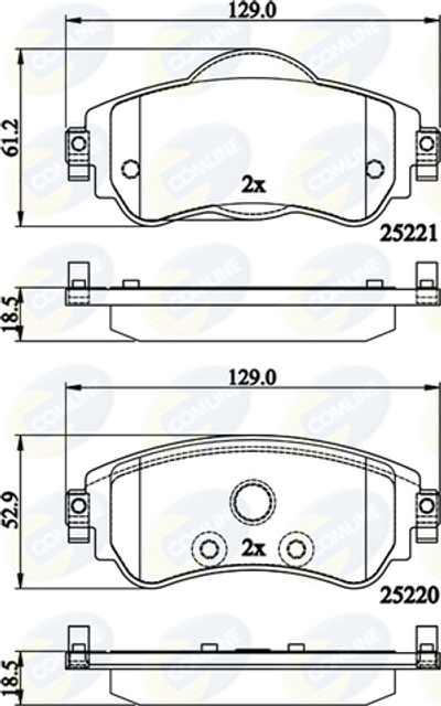 COMLINE - CBP32145-CML - Brake Pad Set, disc brake