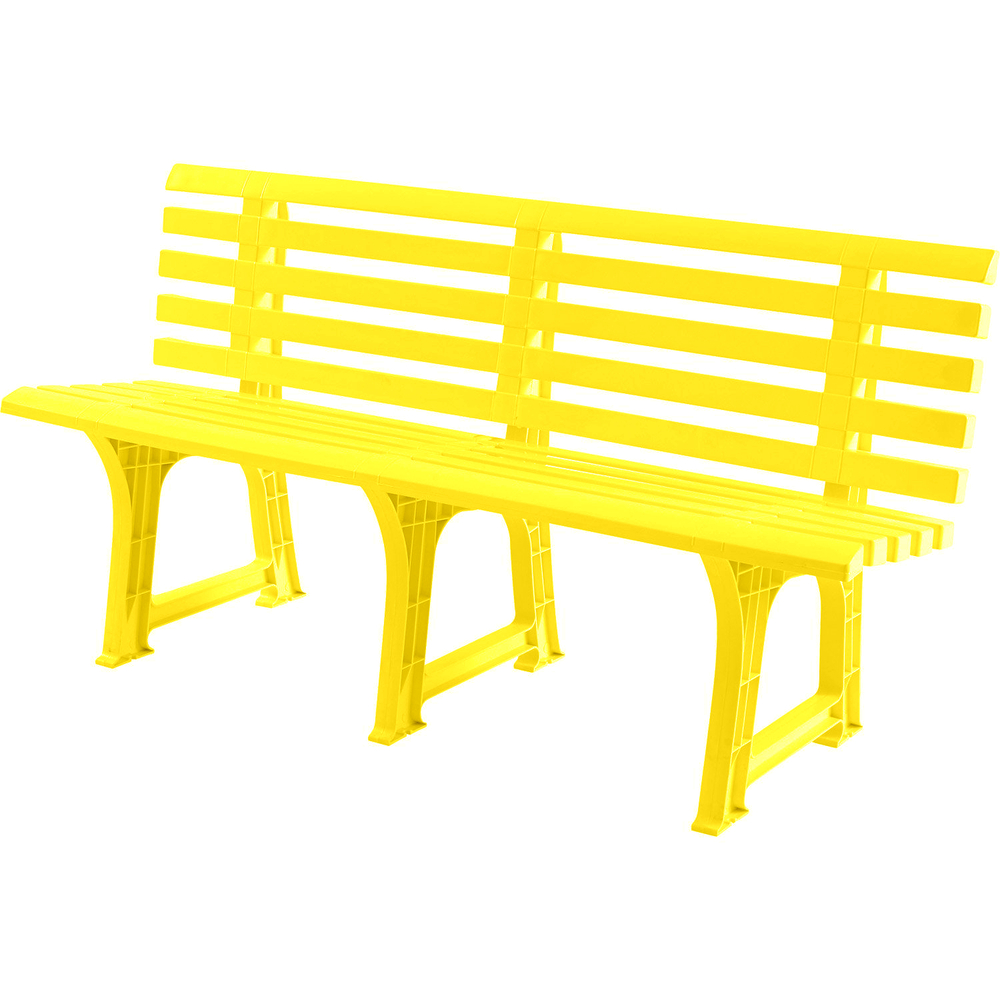 Скамья пластиковая  арт.СКП-МТ017 (желтая)