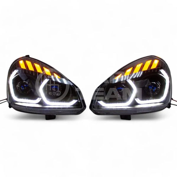 Фары Лада Приора передние в стиле BMW (ver.2) с 4-мя Bi LED модулями 1,8 дюйма