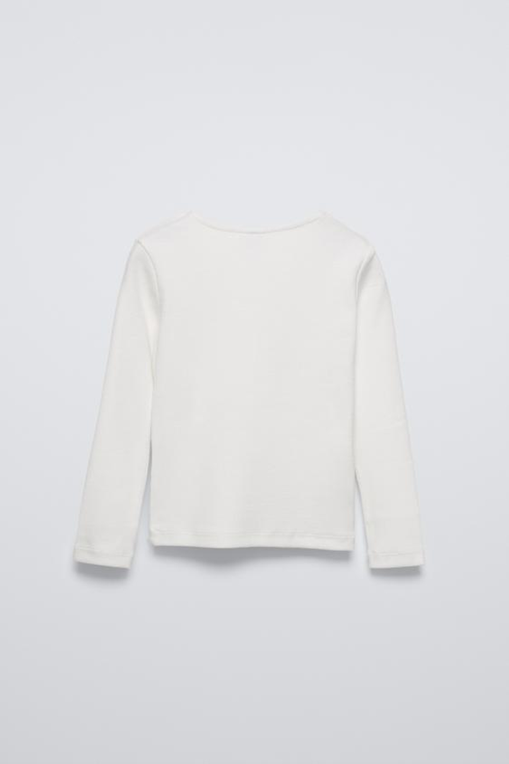 ZARA ФУТБОЛКА В РУБЧИК СО СТРАЗАМИ, БЕЛЫЙ