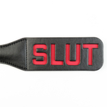 Шлёпалка БДСМ «SLUT», черная, ПВХ, 38×5 см