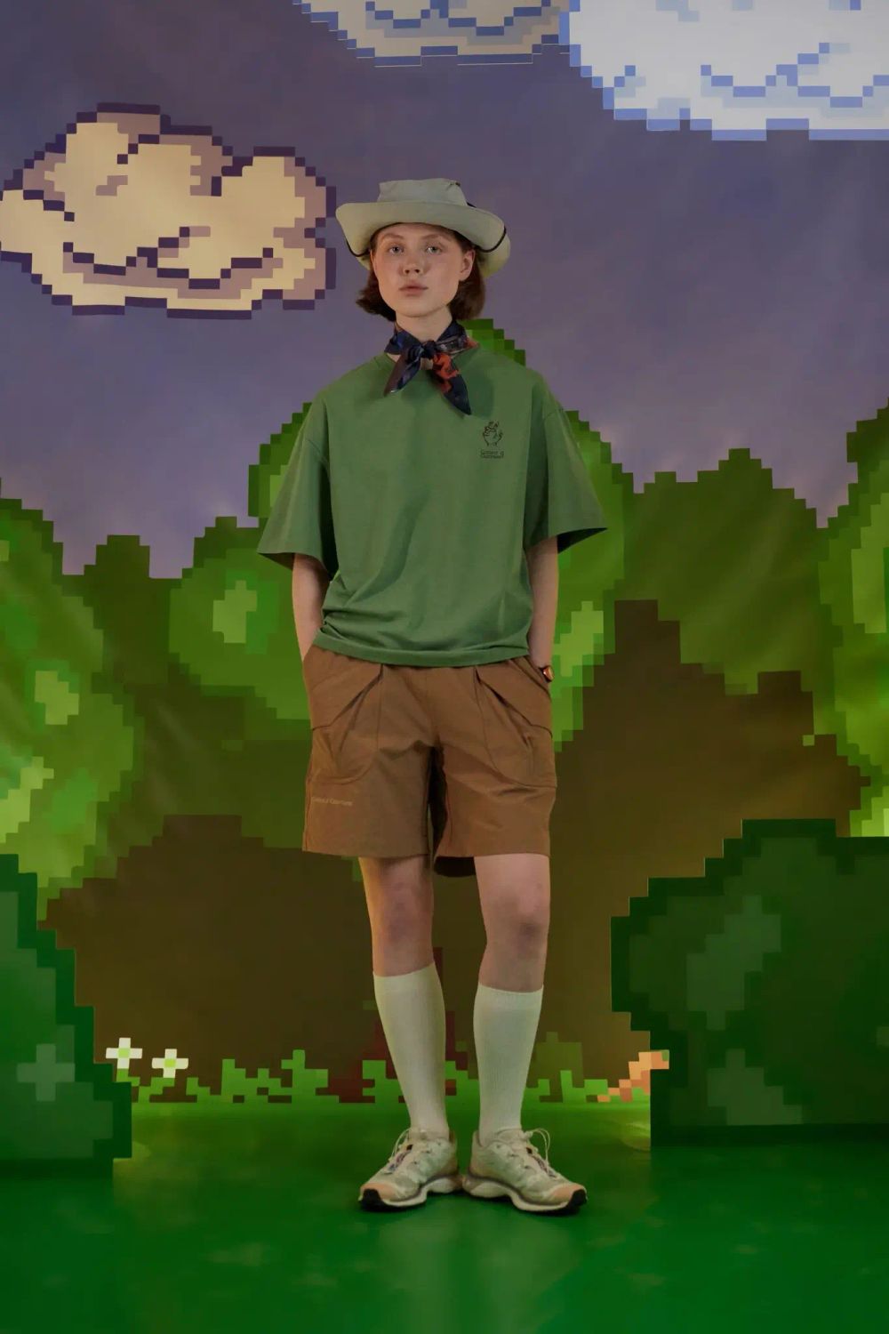 Купить Футболка Called a Garment Letters Hooks Grass зеленая Футболка Called a Garment Letters Hooks Grass зеленая