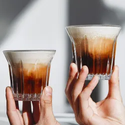 Чашка 170 мл кофейная без ручки ZINC Barista d 8,3 см h8 см стекло P.L. Barbossa [1]