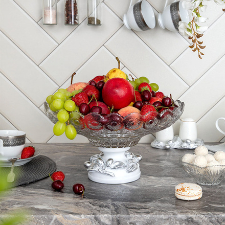 Фруктовница-конфетница Oliva Branch (Олива Бранч) Белая Мейджи