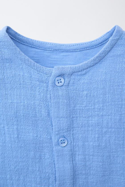 ZARA КОМБИНЕЗОН С РЕЛЬЕФНЫМ УЗОРОМ, ЯРКО-СИНИЙ