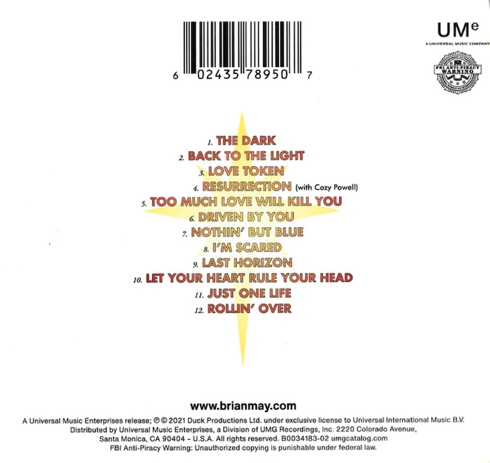 Brian May / Back To The Light (CD)