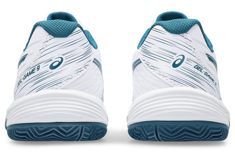 детские Кроссовки теннисные Asics Gel-Game 9 GS Clay/OC - white/restful teal