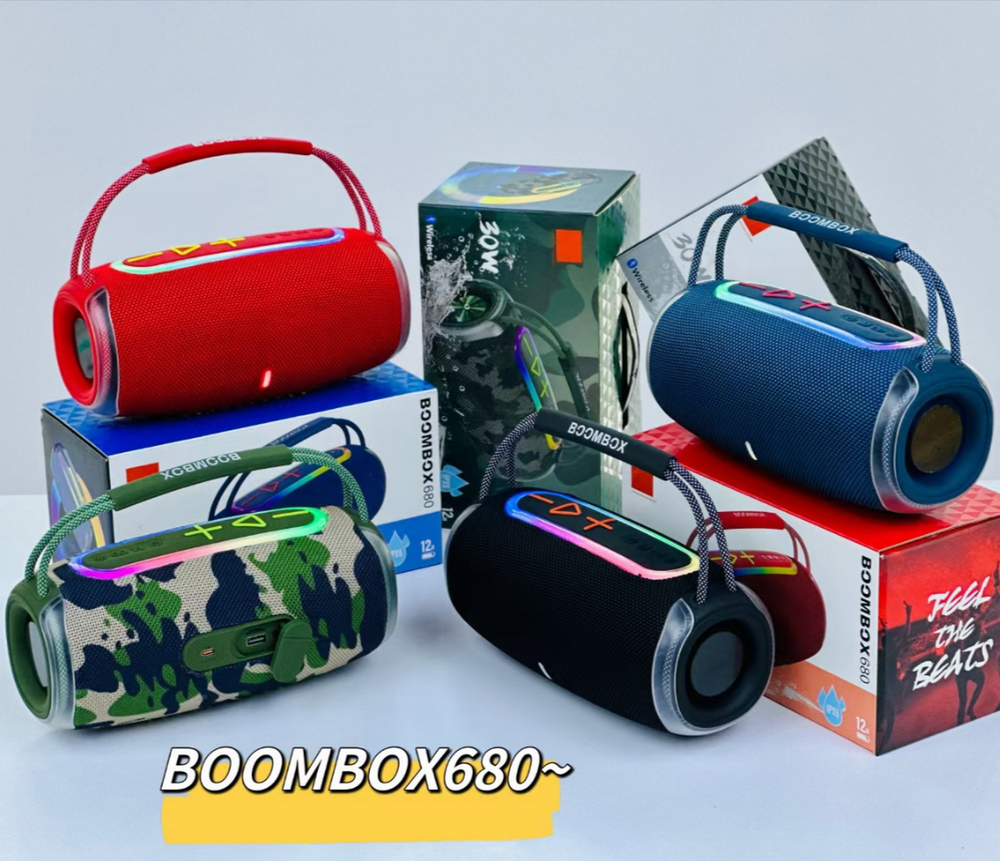 Беспроводная колонка BoomBox 680 (30W TF USB TWS) RGB light