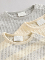 Боди с длинным рукавом для малышей Next B23-062, 3 шт., Серый, Желтый