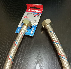 Подводка гибкая для воды оплетка из нерж стали г/г 1/2" 0,6м