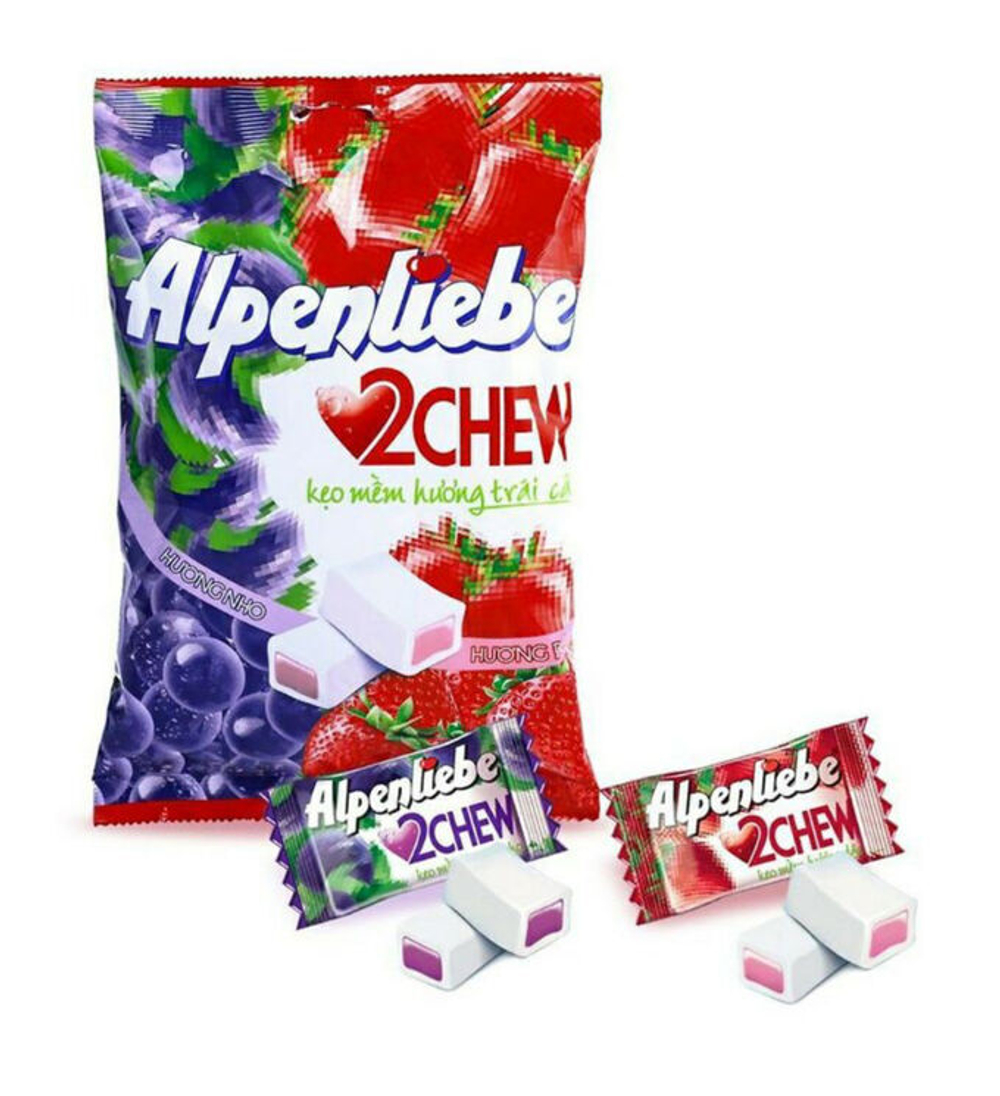 Жевательные конфеты клубника/виноград/маракуя в ассортименте, 84гр Alpenliebe 2 chew