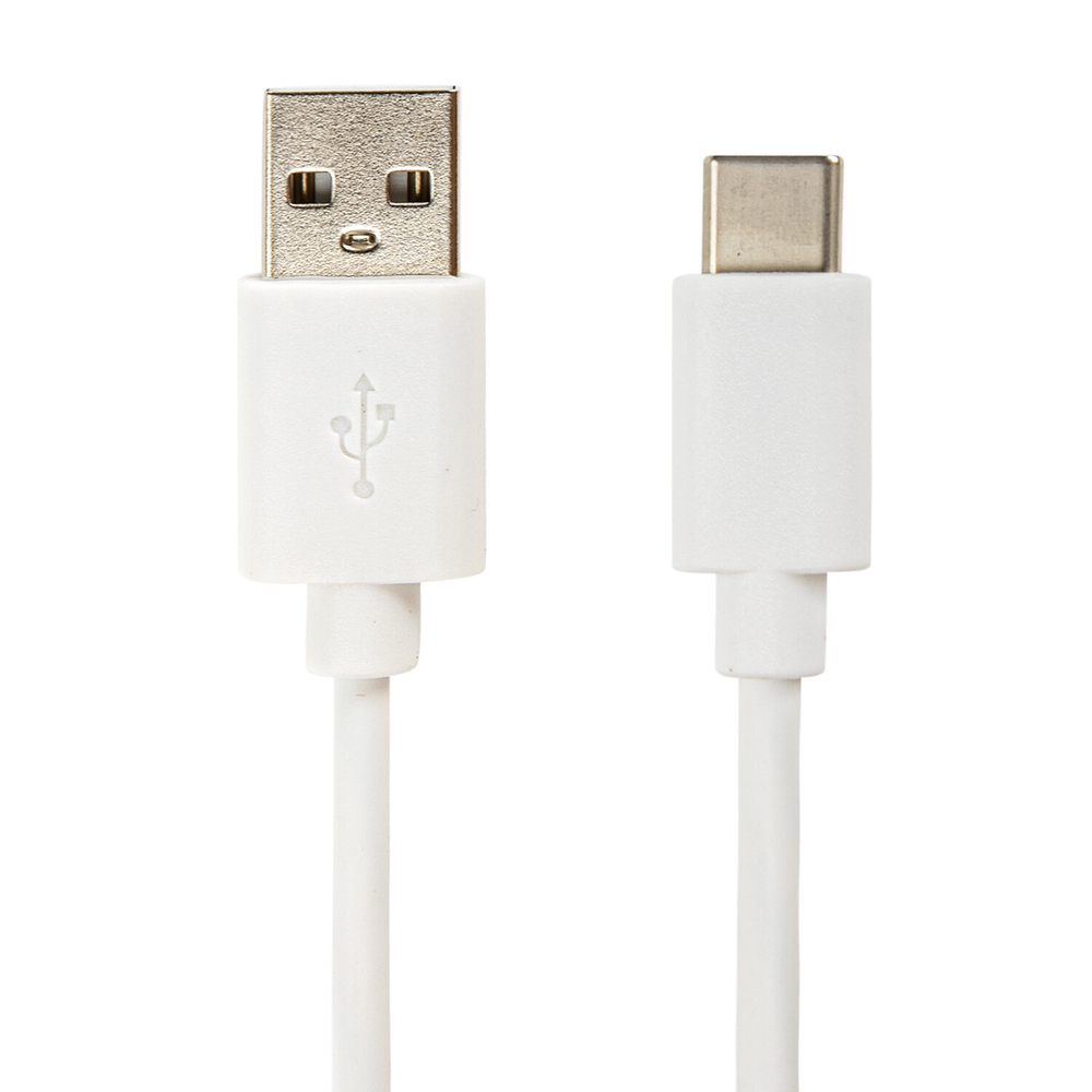 Кабель белый USB 2.0-Type-C 1 м SONNEN медь для передачи данных и зарядки (4 штуки в упаковке)