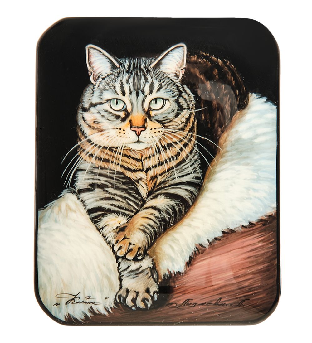 ШК-55/129-F Шкатулка «Кот» Лидяева Л.