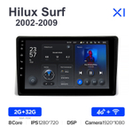 Teyes X1 9"для Toyota Hilux Surf 2002-2009