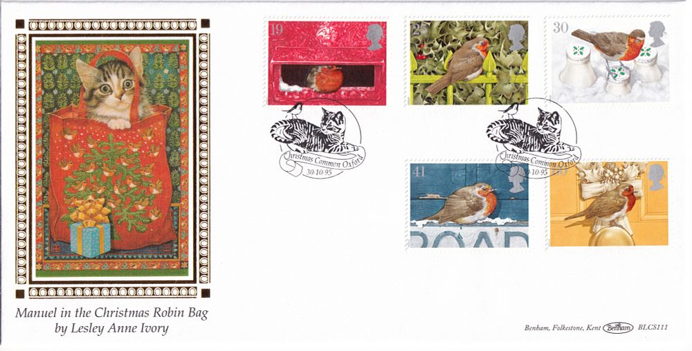 Конверт Первого дня Великобритании от 30 октября 1995 года с пятью марками и спецгашением