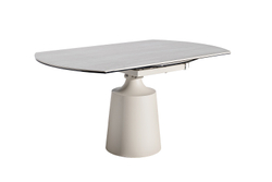 Стол обеденный раскл. керам.столешница, 90(30+30)x150x75/77см, белый/бежевый Garda Decor