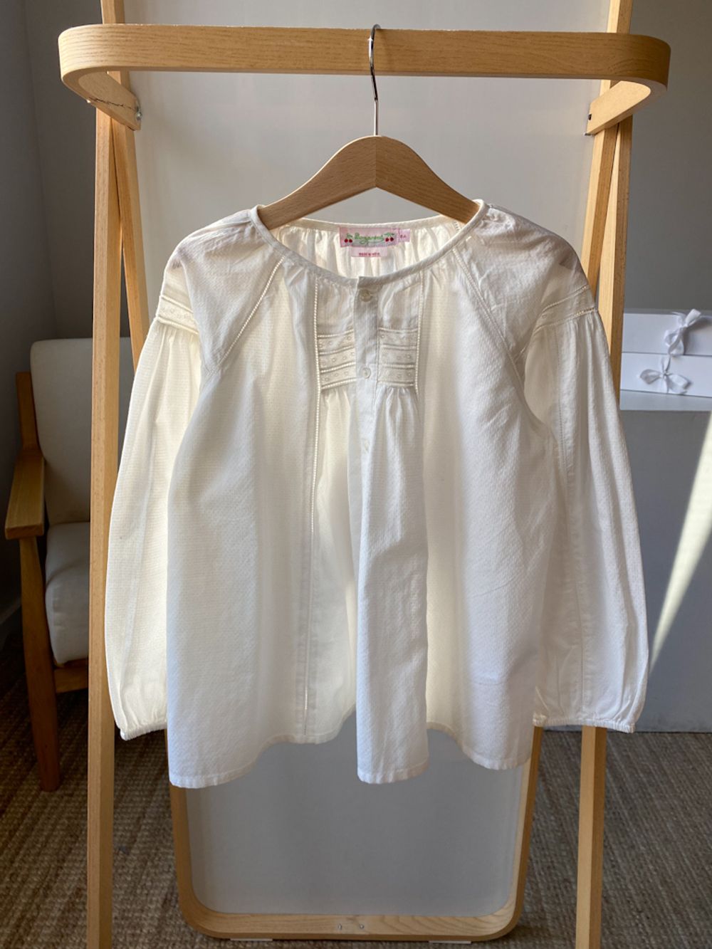 Хлопковая блузка Bonpoint, 128